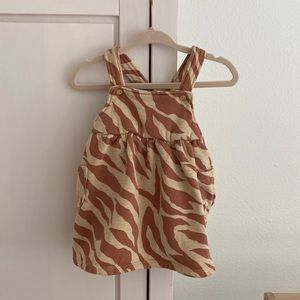 H&M (EUC) | baby girl organic cotton zebra stripe sweater dress
